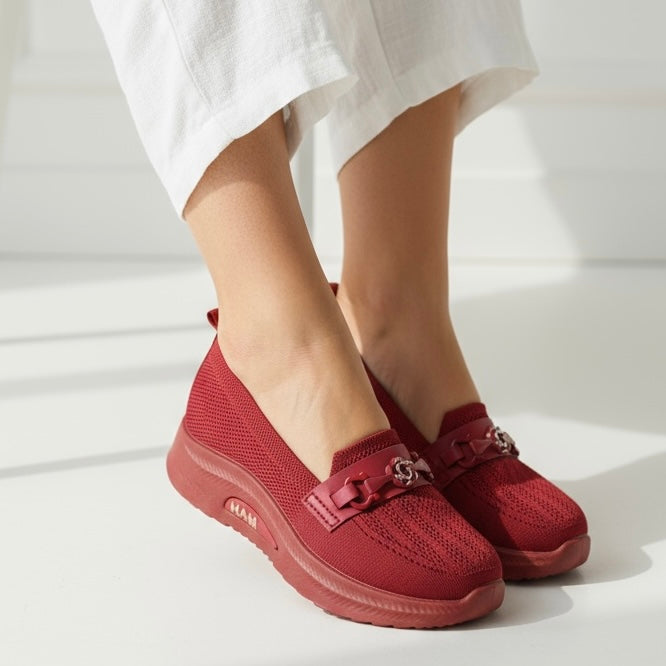 High sole mesh shoes