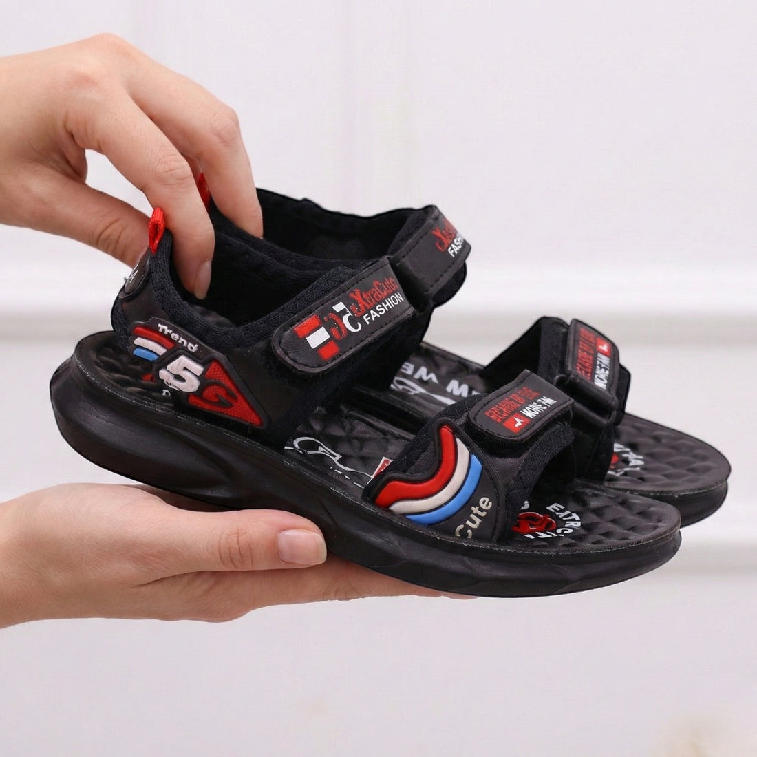 Kids black sandal