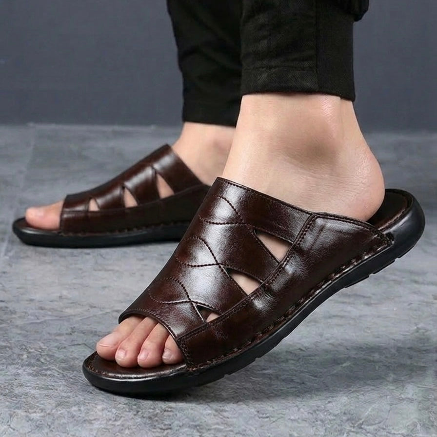 Men03 leather slipper