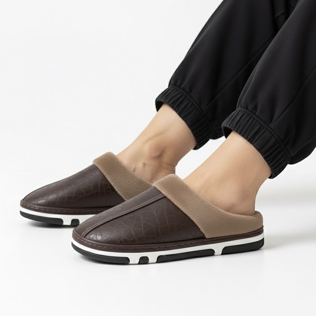 Morbida leather half shoes