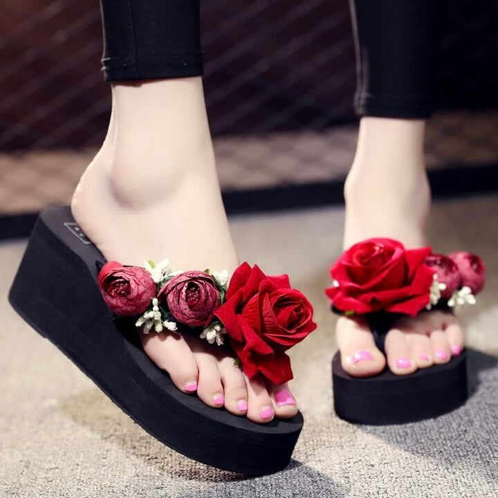 Red rose Flipflop-R10-4