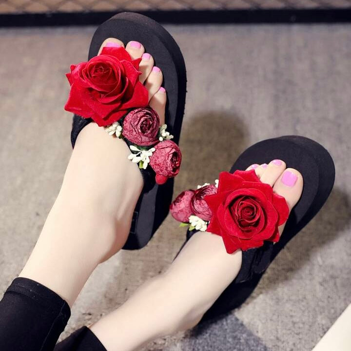 Red rose Flipflop-R10-4
