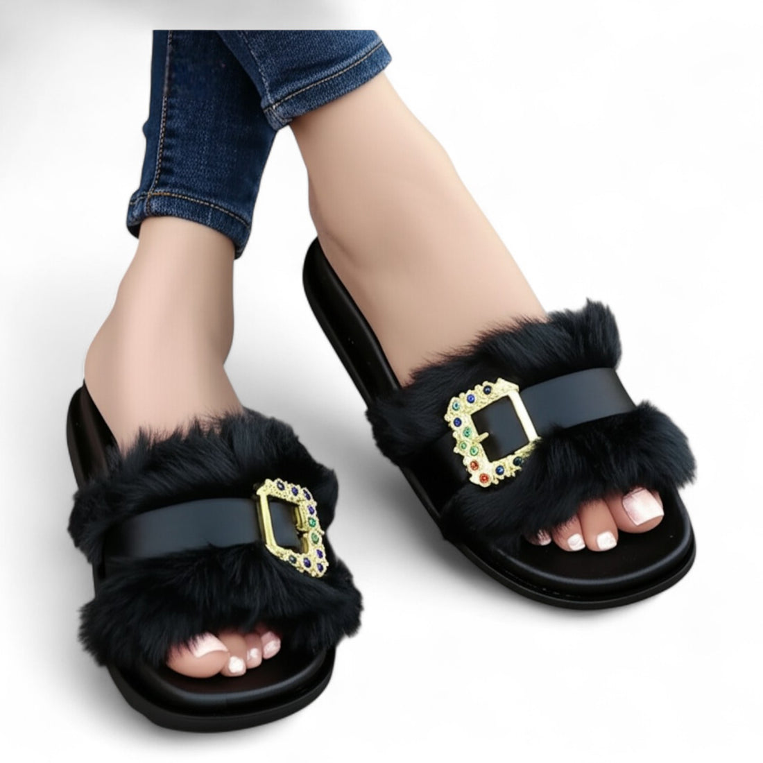 M0792 fur slipper
