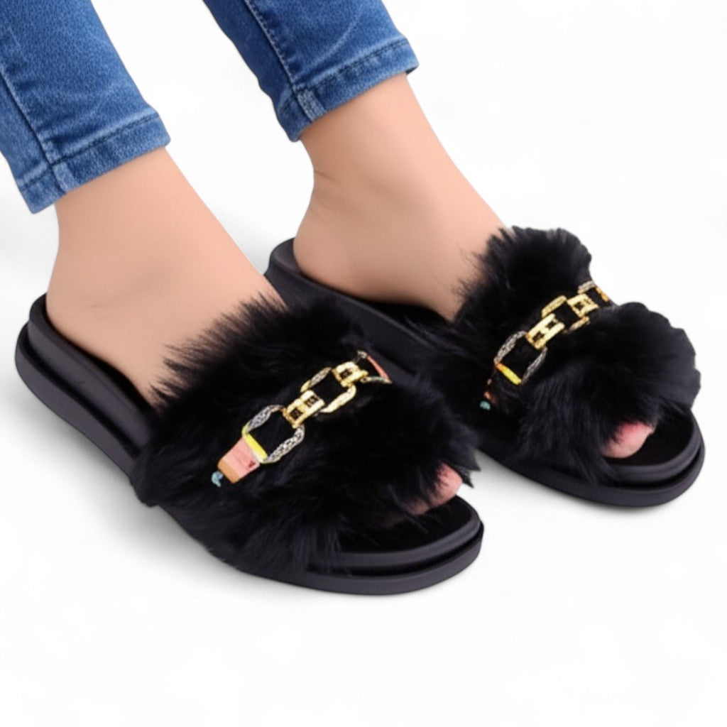 M0795 fur slipper