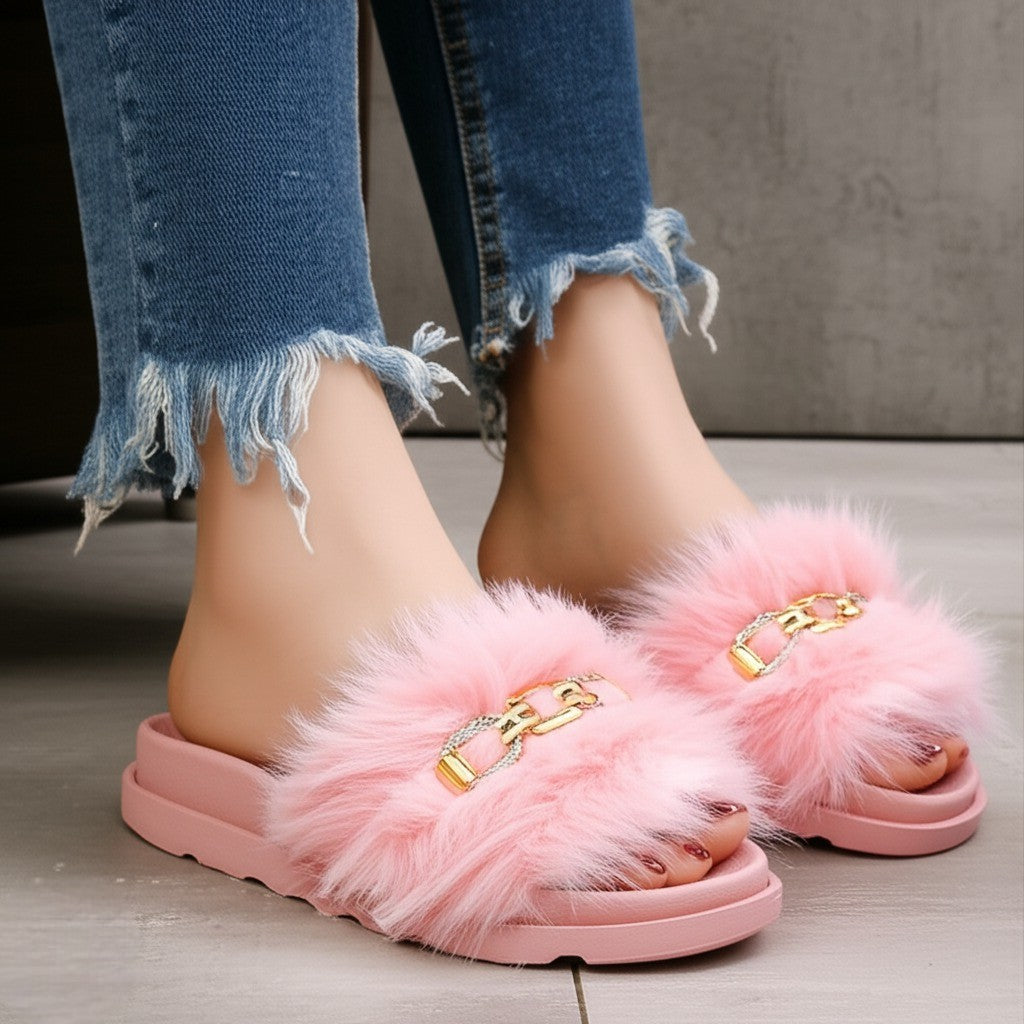 M0795 fur slipper