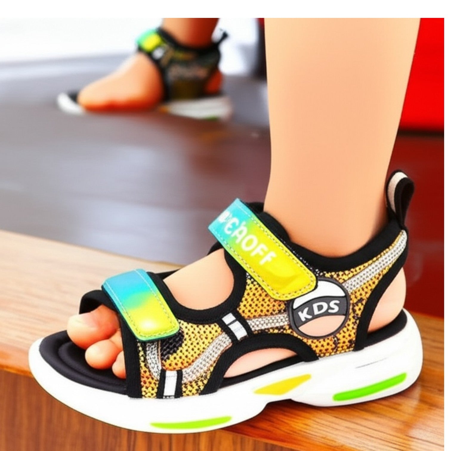 Kids patent sandal