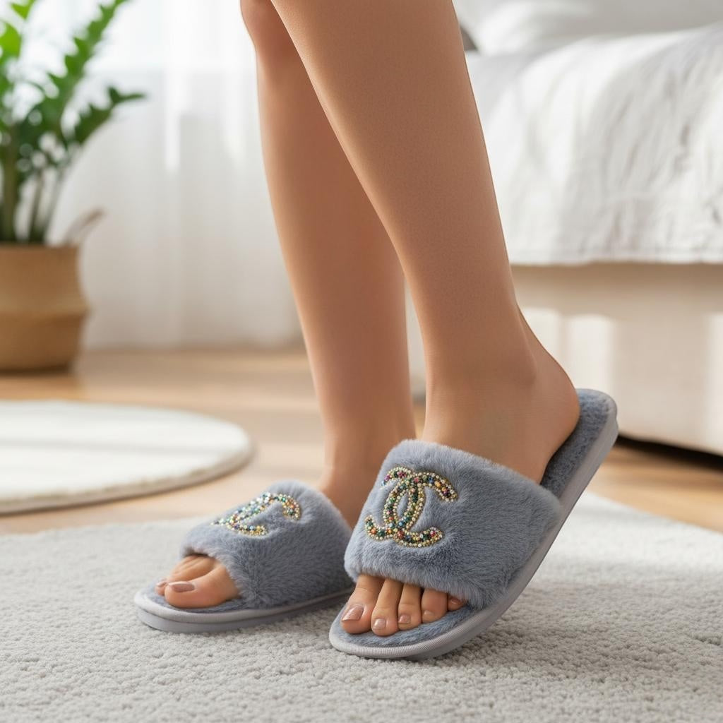 Calista fur slipper 2-4