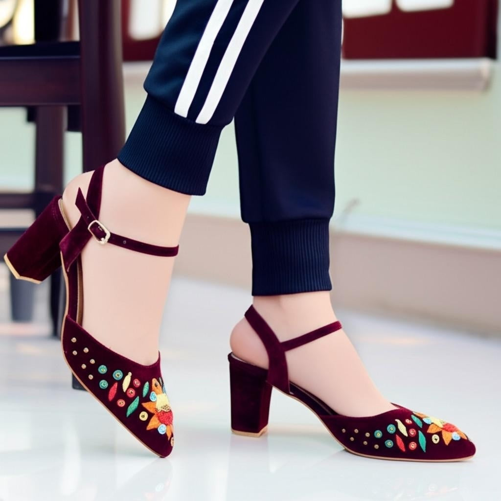 Ethnic block heels-R14-1