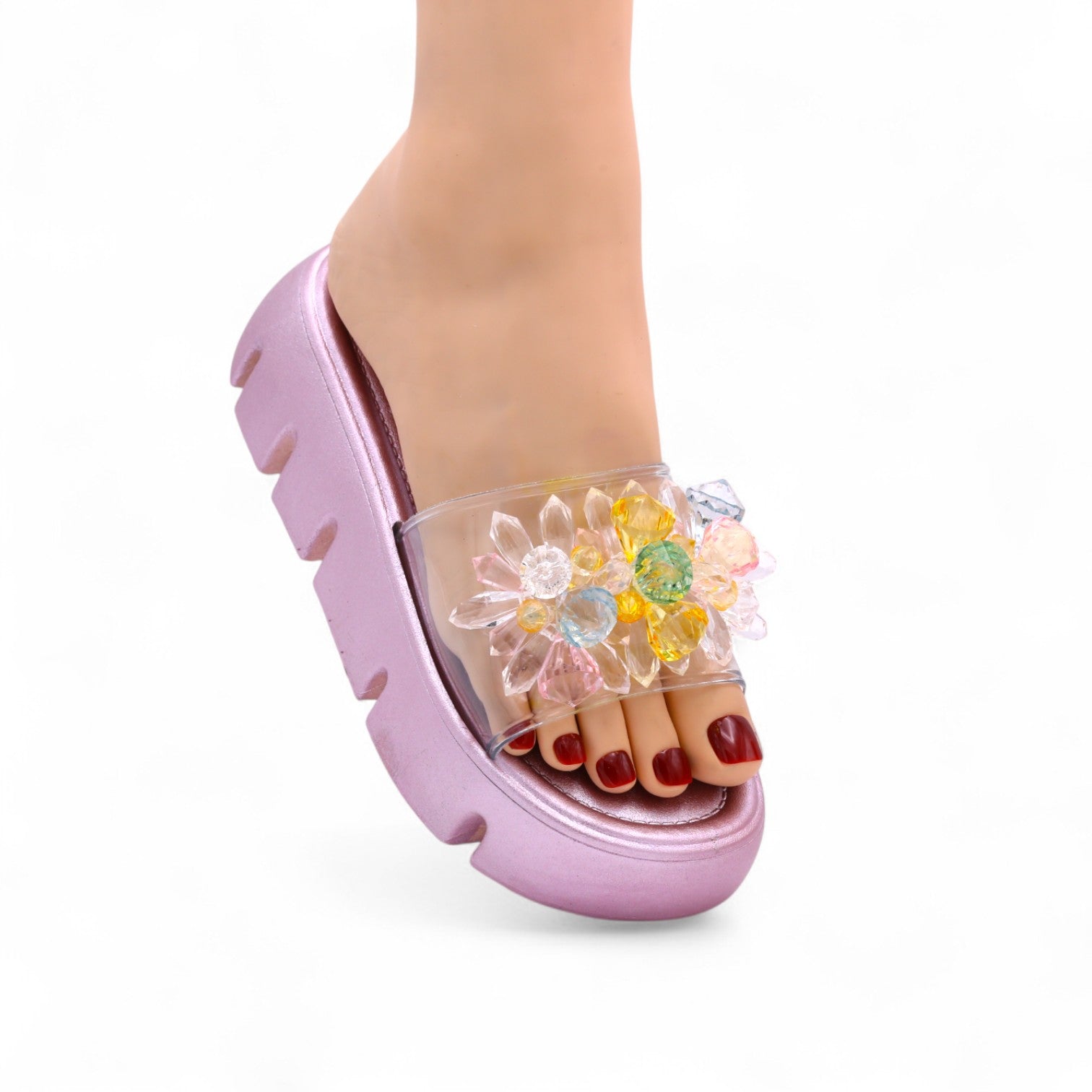 Transparent pearl slipper -R15-3