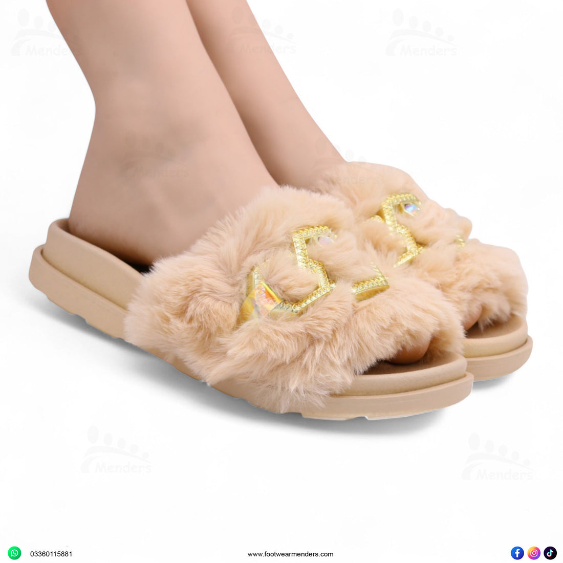 M0802 fur slipper