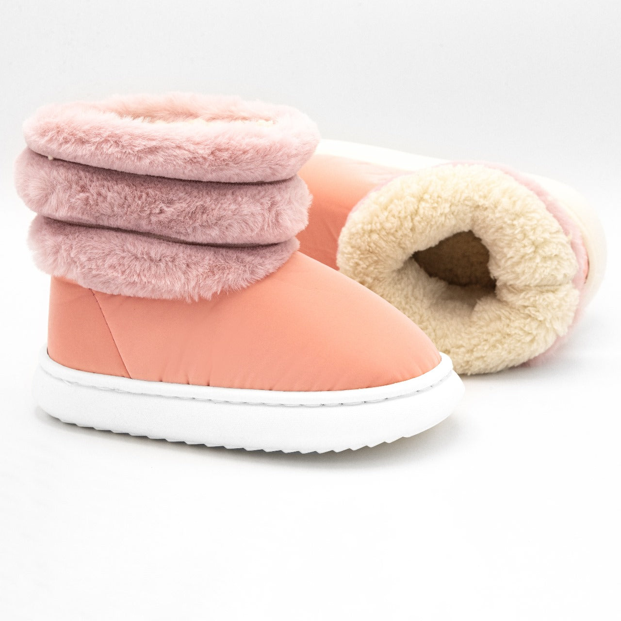Kids long fur boot