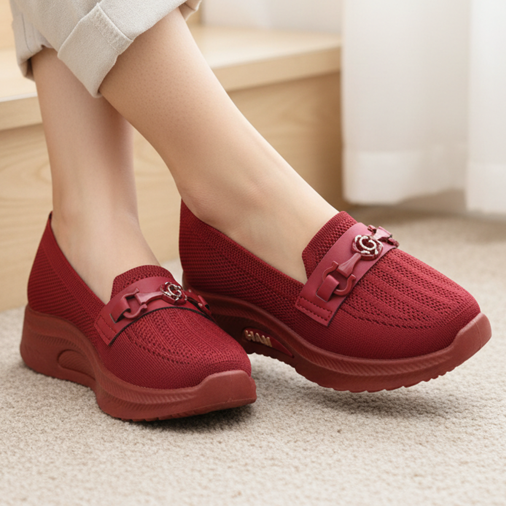 High sole mesh shoes