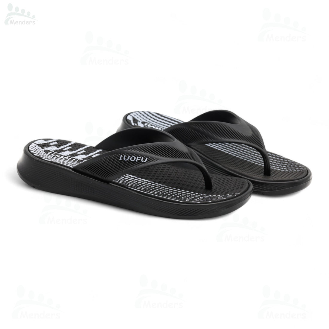 men soft medicated slipper waterproof and washablen black