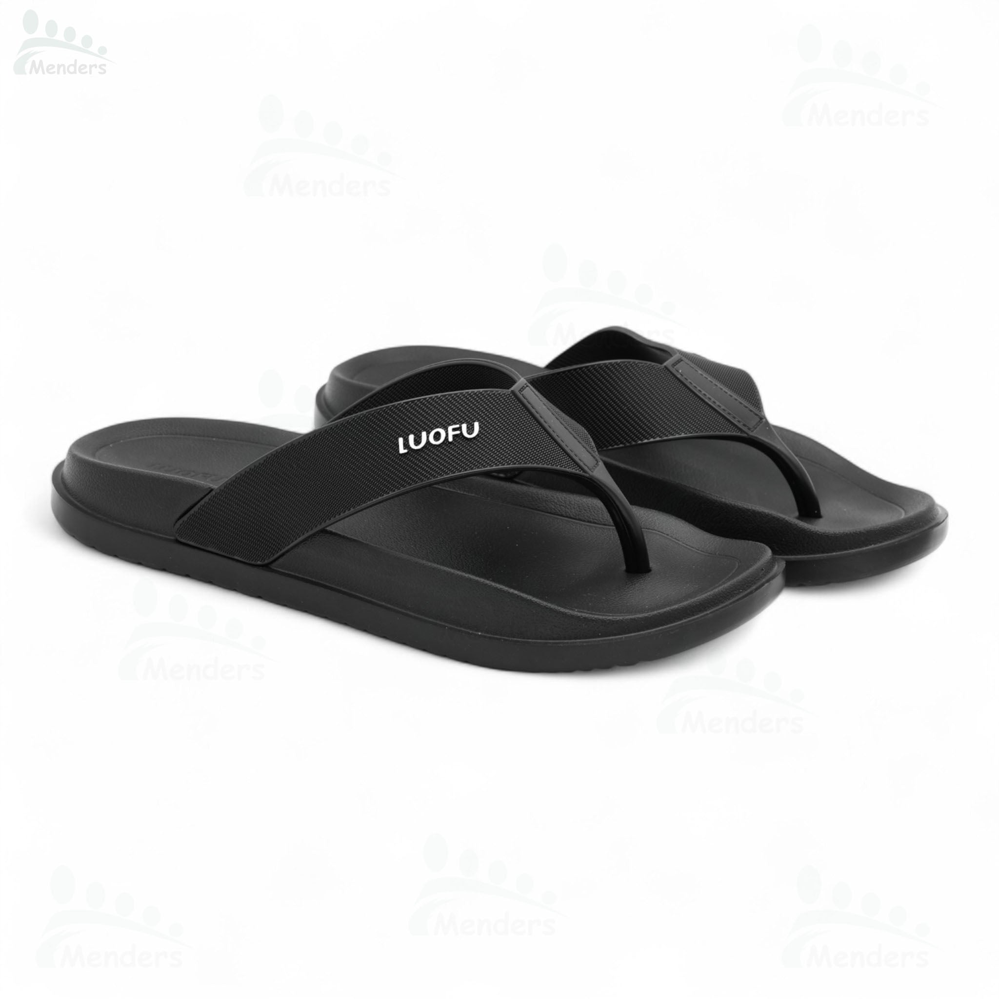 men soft medicated slipper waterproof and washablen black