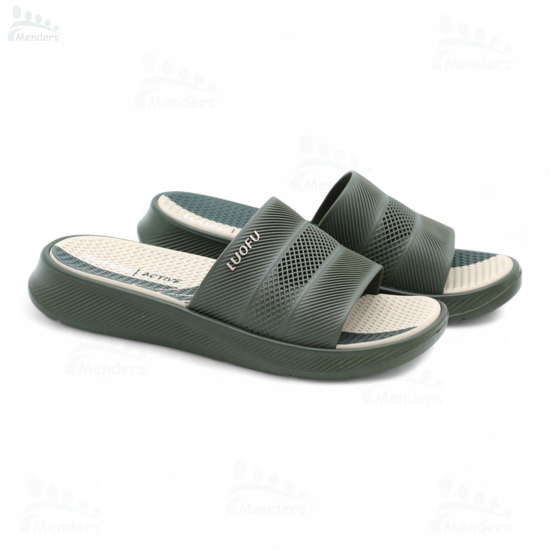 men soft medicated slipper waterproof and washablen black