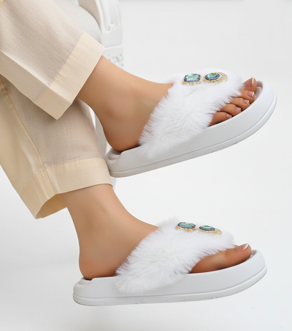 M0859 fur slipper