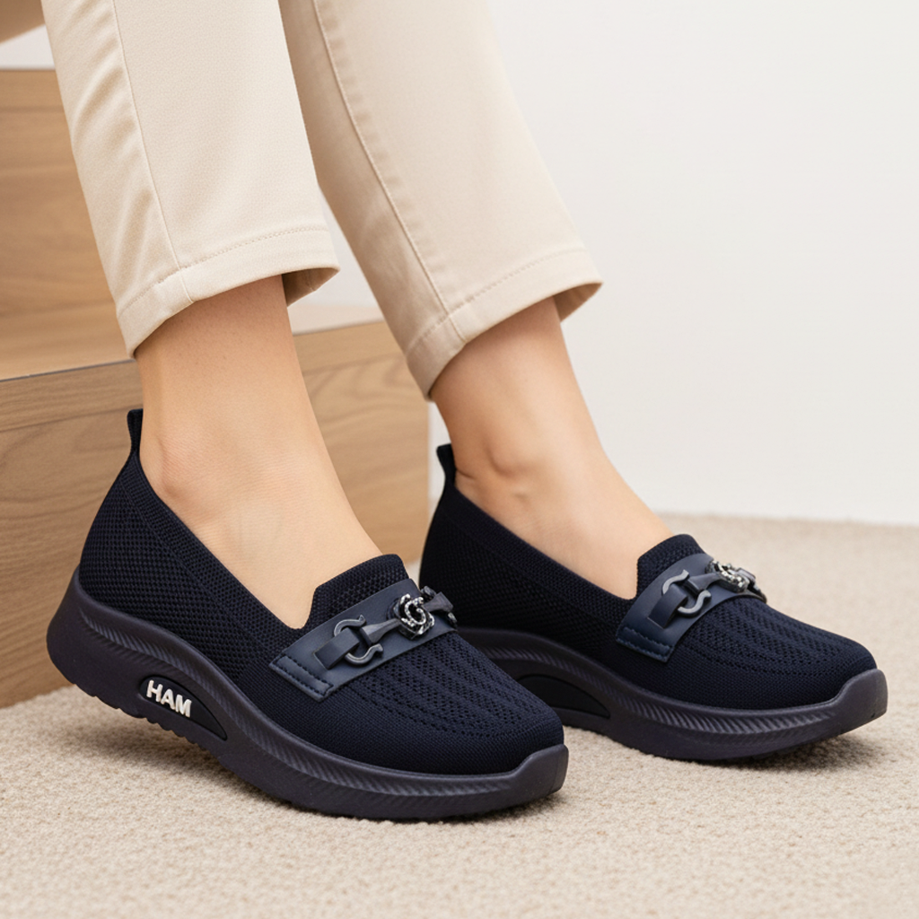 High sole mesh shoes