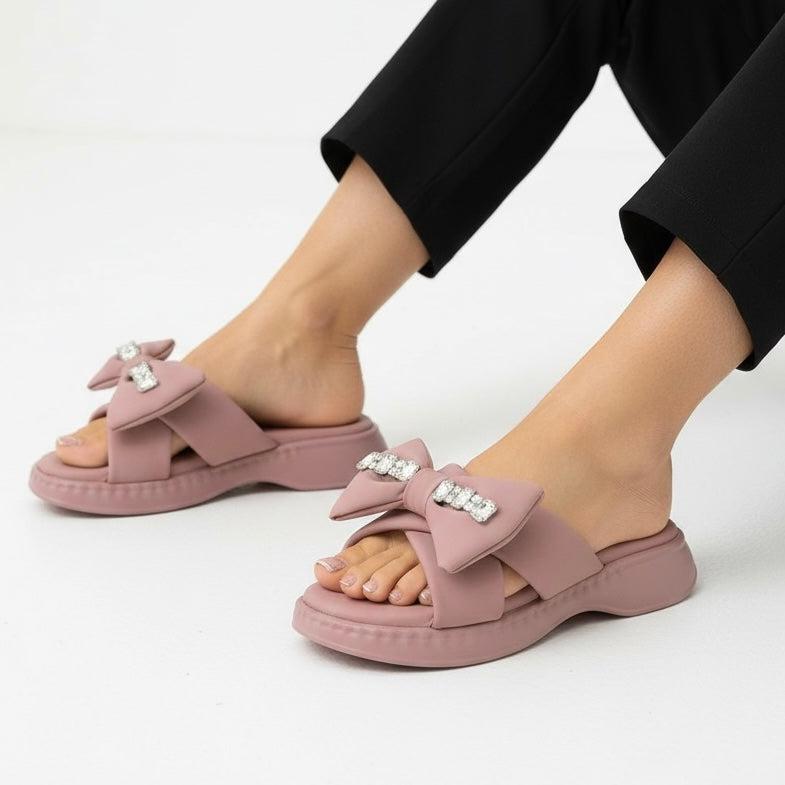 Clearance SALE M0535 bow slipper-R29-4