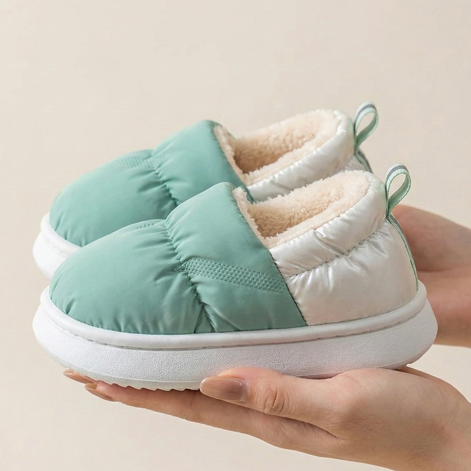 Kids fur shoes