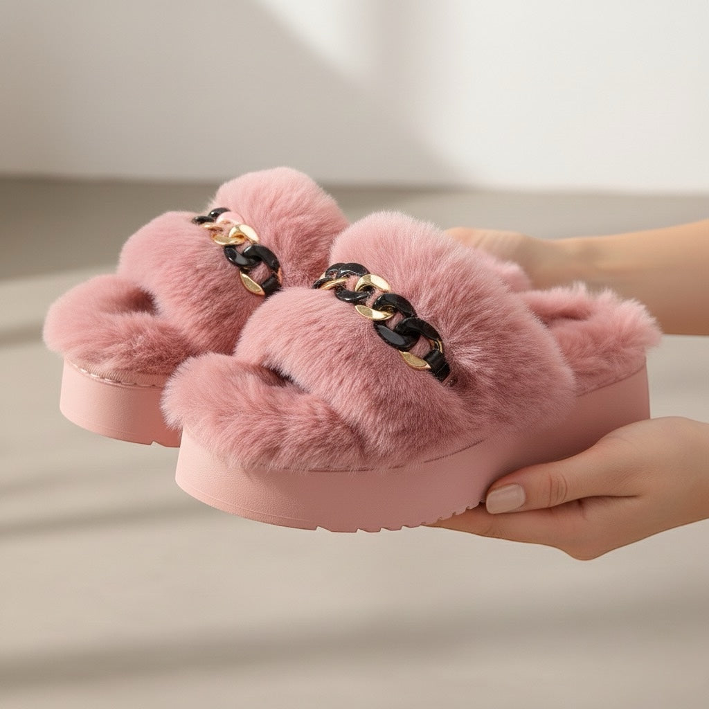 M011307 fur slipper