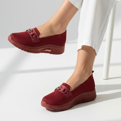 High sole mesh shoes