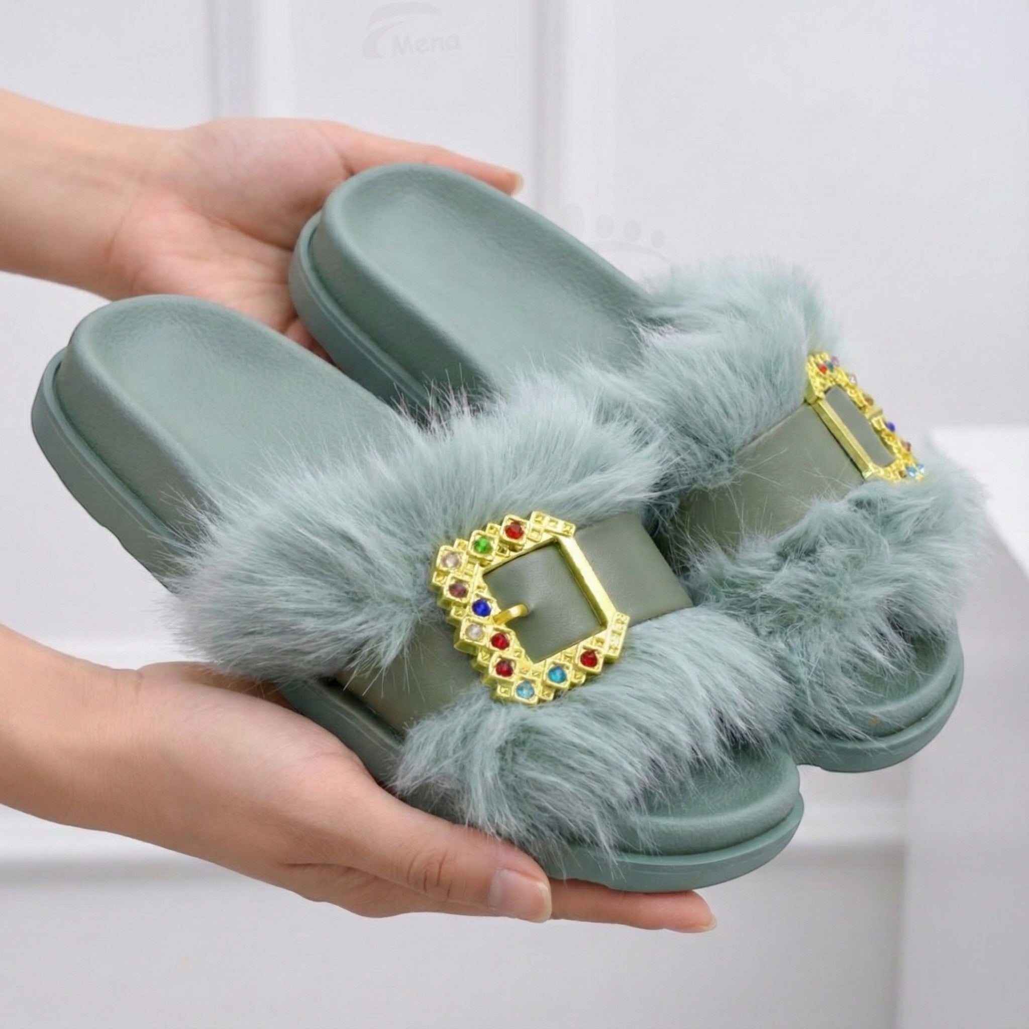 M0792 fur slipper