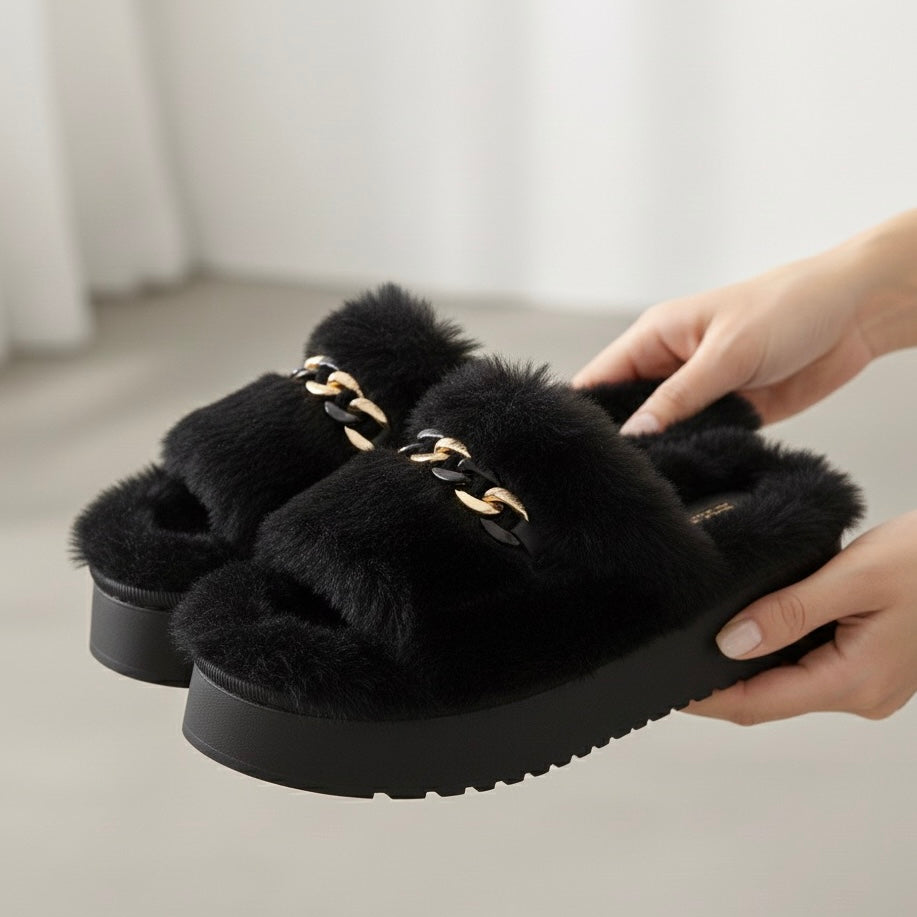 M011307 fur slipper