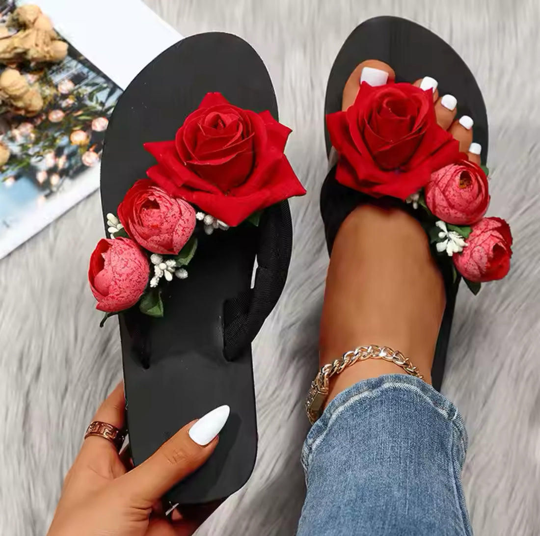 Red rose Flipflop-R10-4
