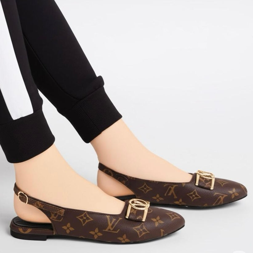 Flower print pump