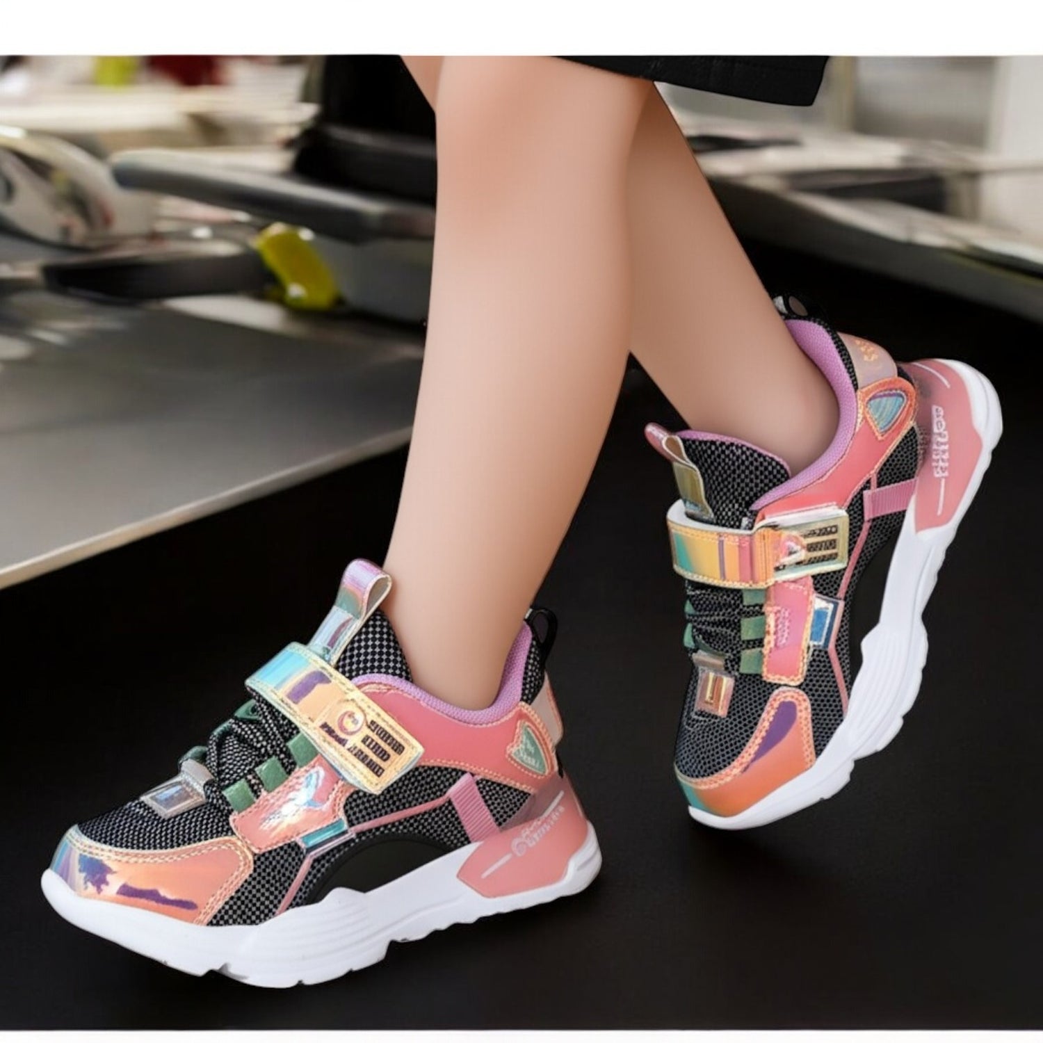 Kids patent glitter