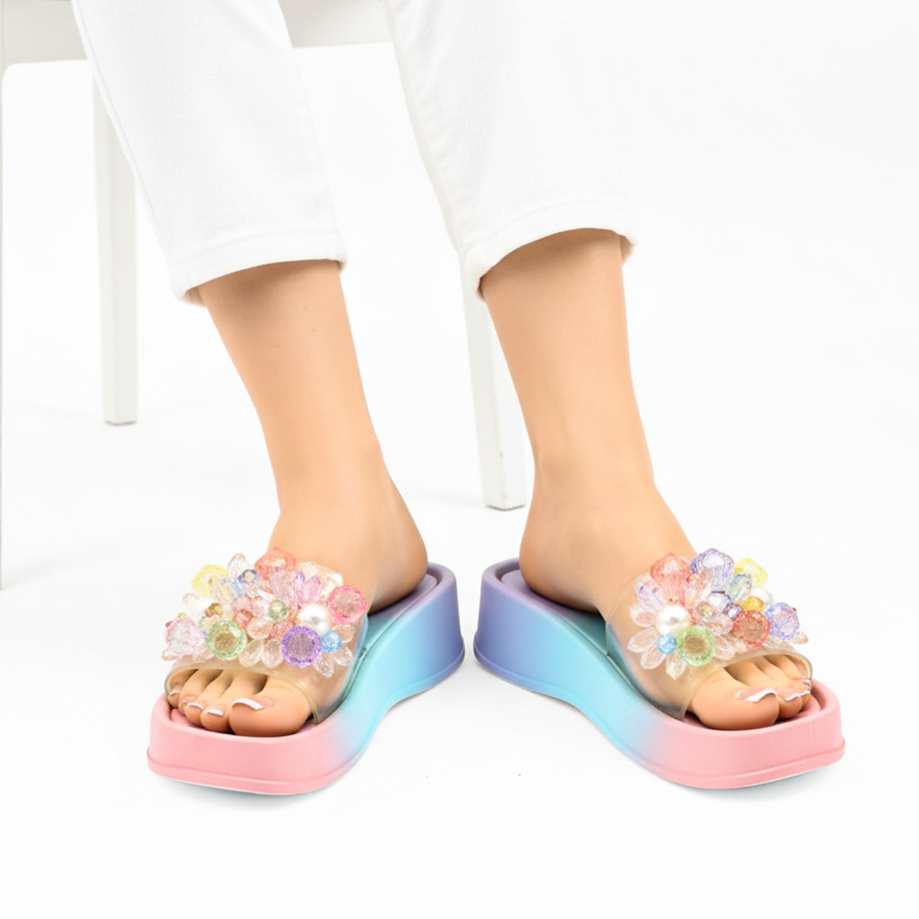 M0858 beads slipper   -R7-4