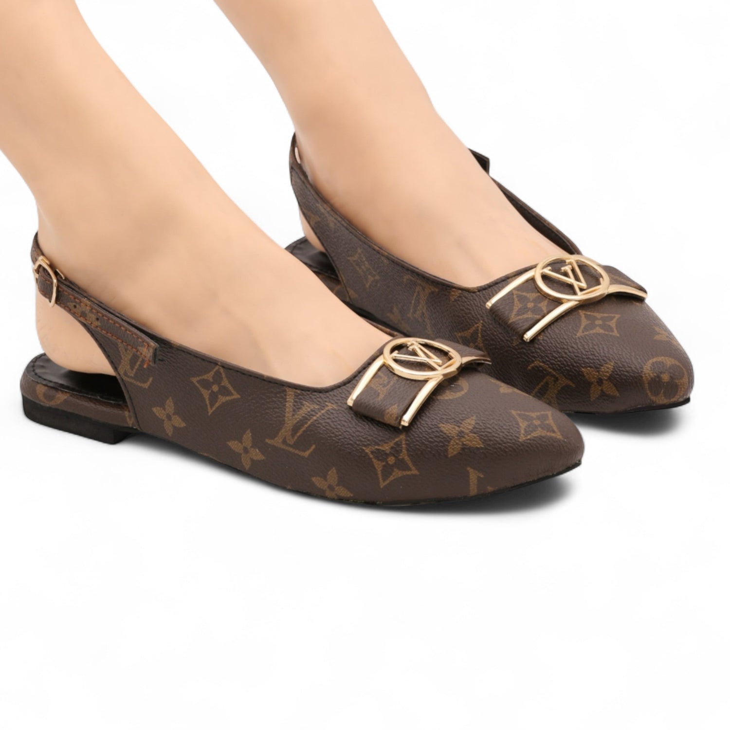 Flower print pump