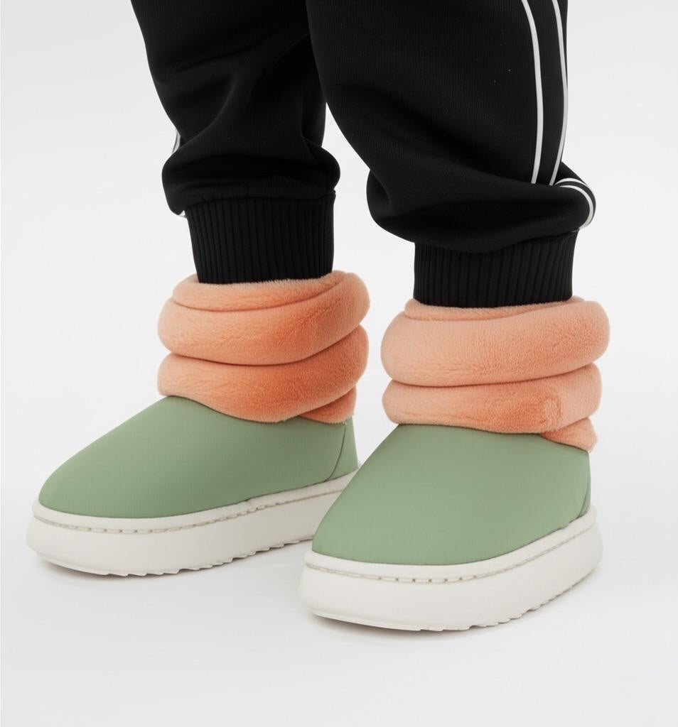 Kids long fur boot