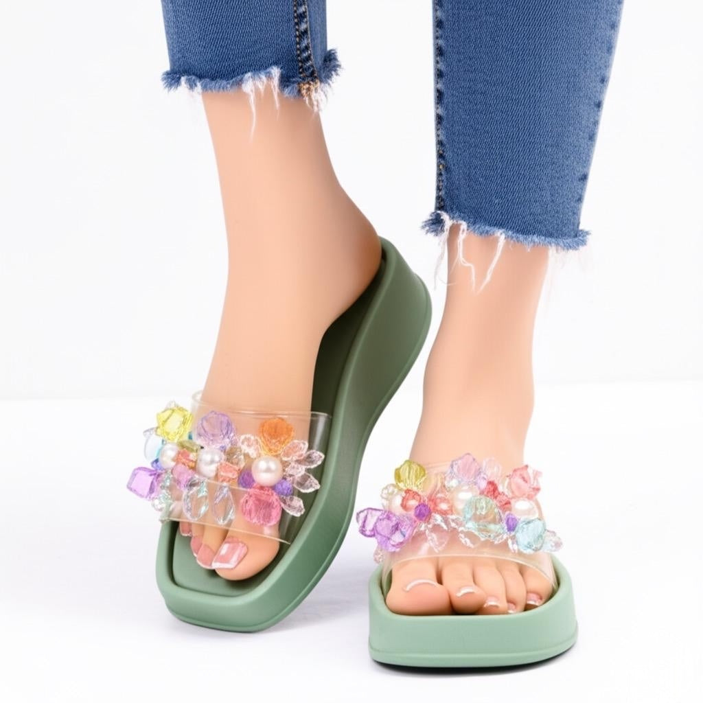 M0872 beads slipper