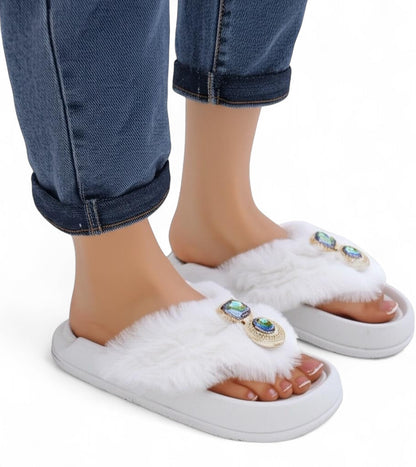 M0859 fur slipper