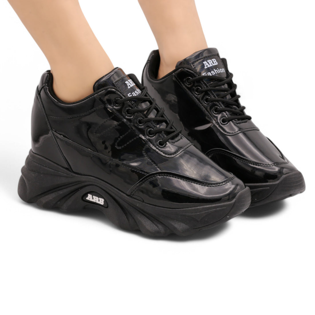 Black patent shoes