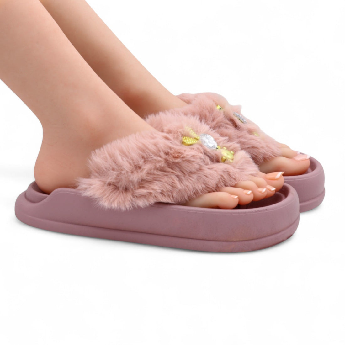 M0855 fur flipflop