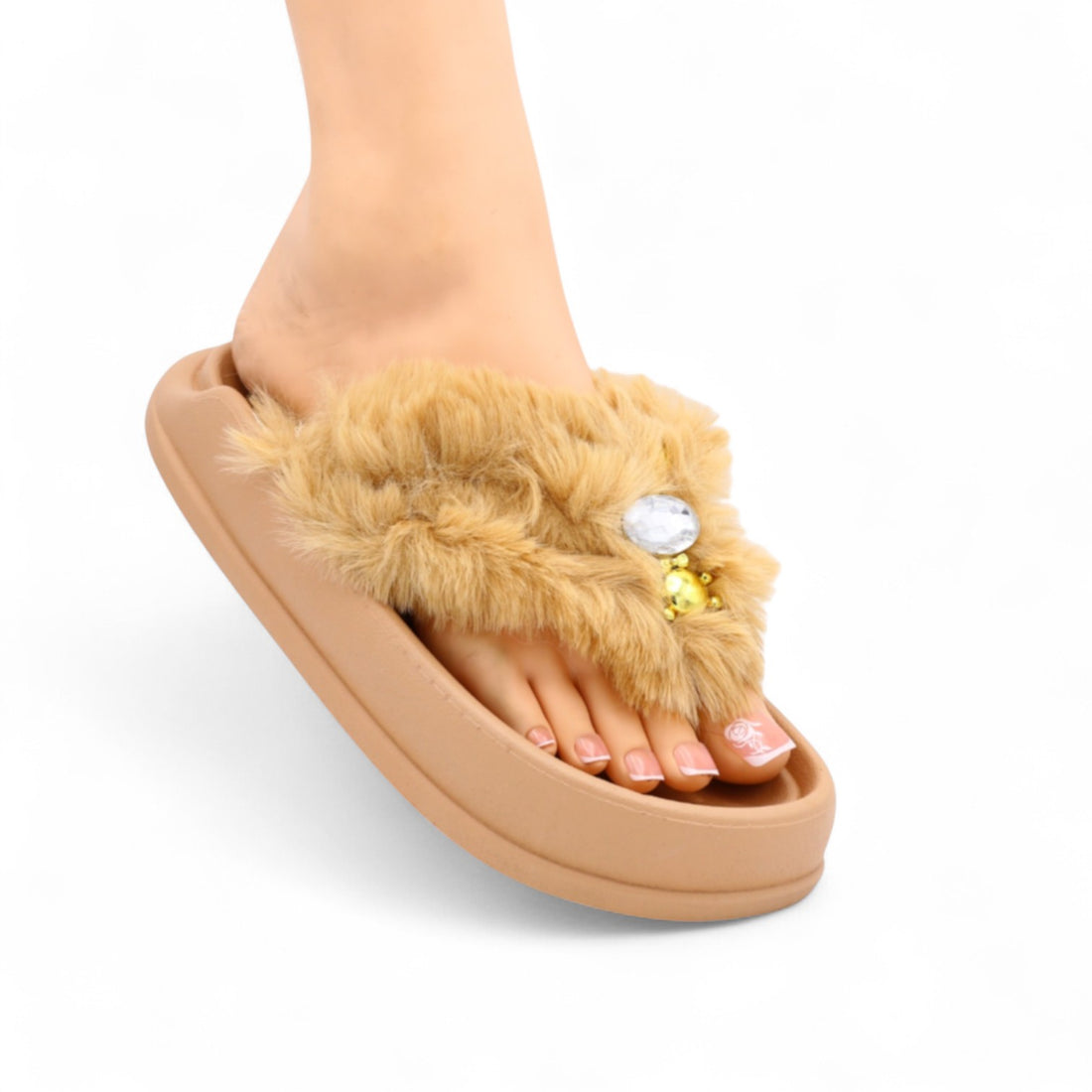 M0855 fur flipflop