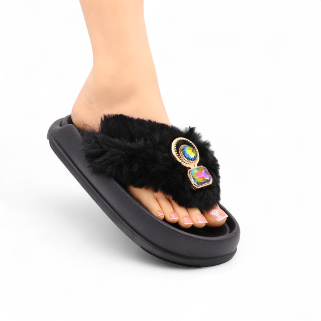 M0859 fur slipper