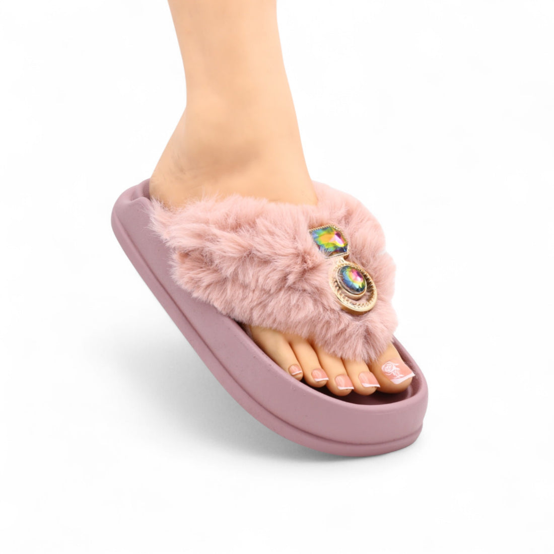 M0859 fur slipper