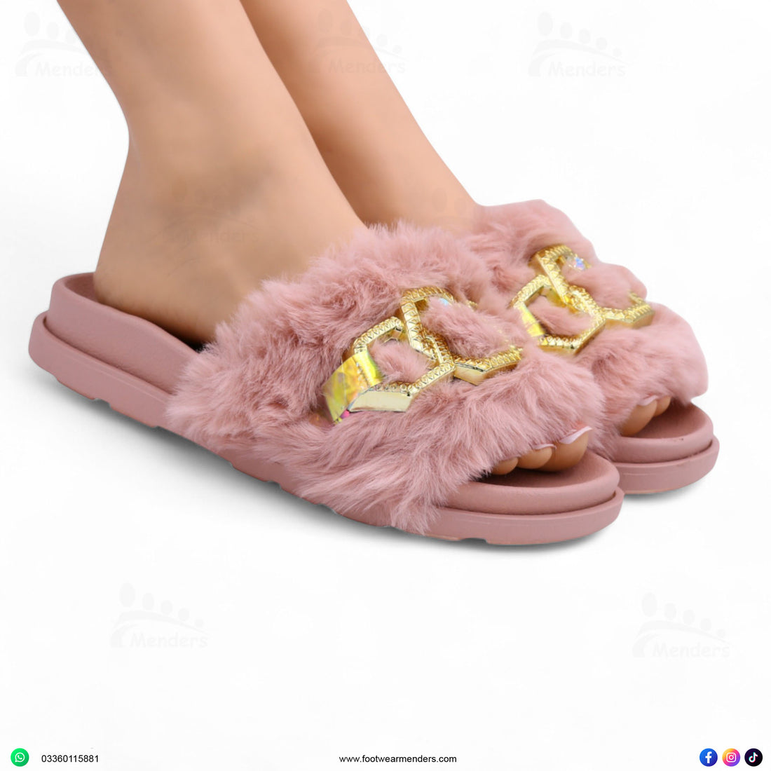 M0802 fur slipper