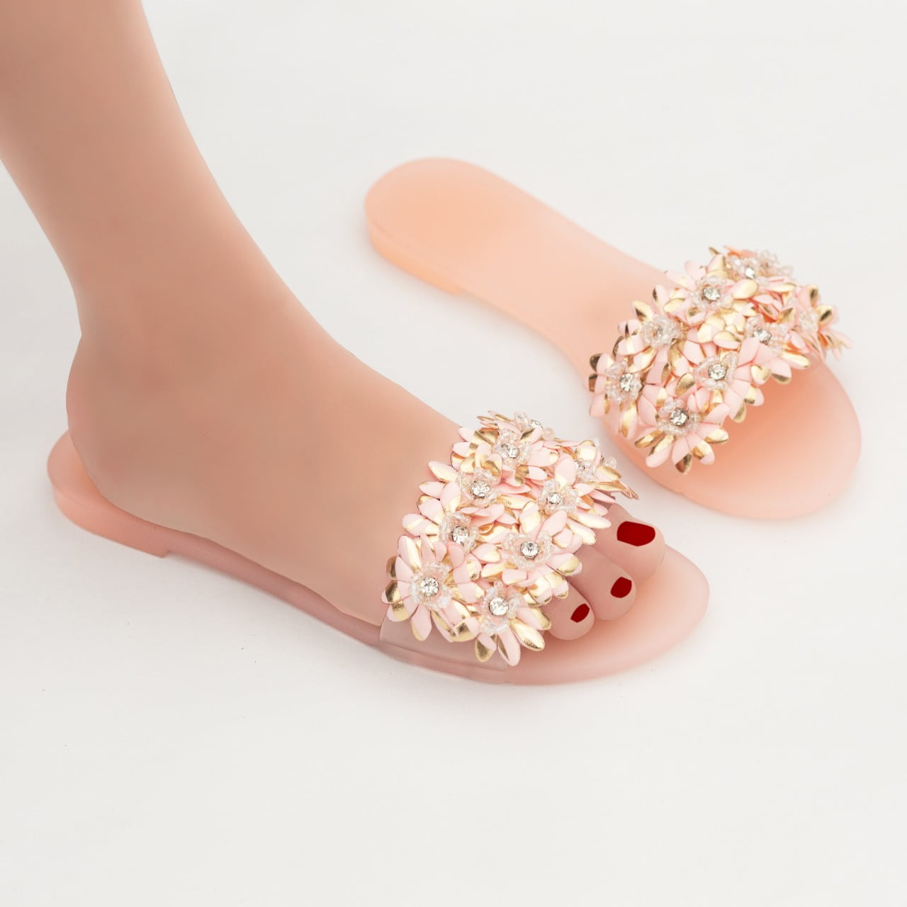 Crystal bouquet slipper