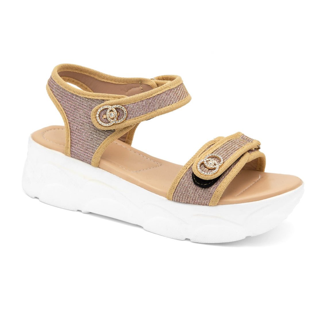 Glitter wedge sandal