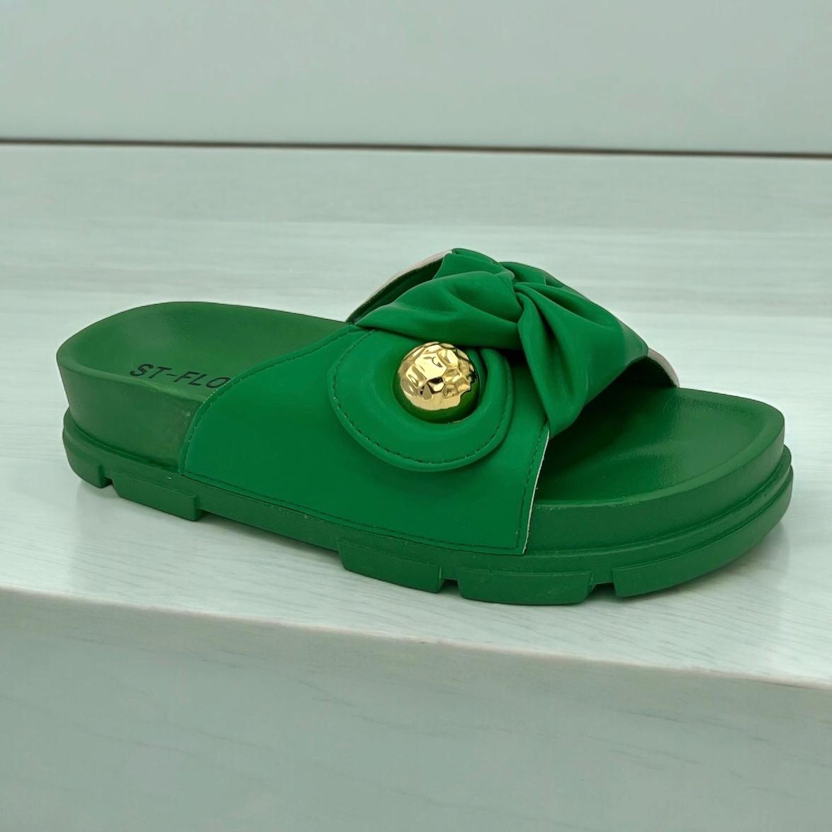 Green knot slipper