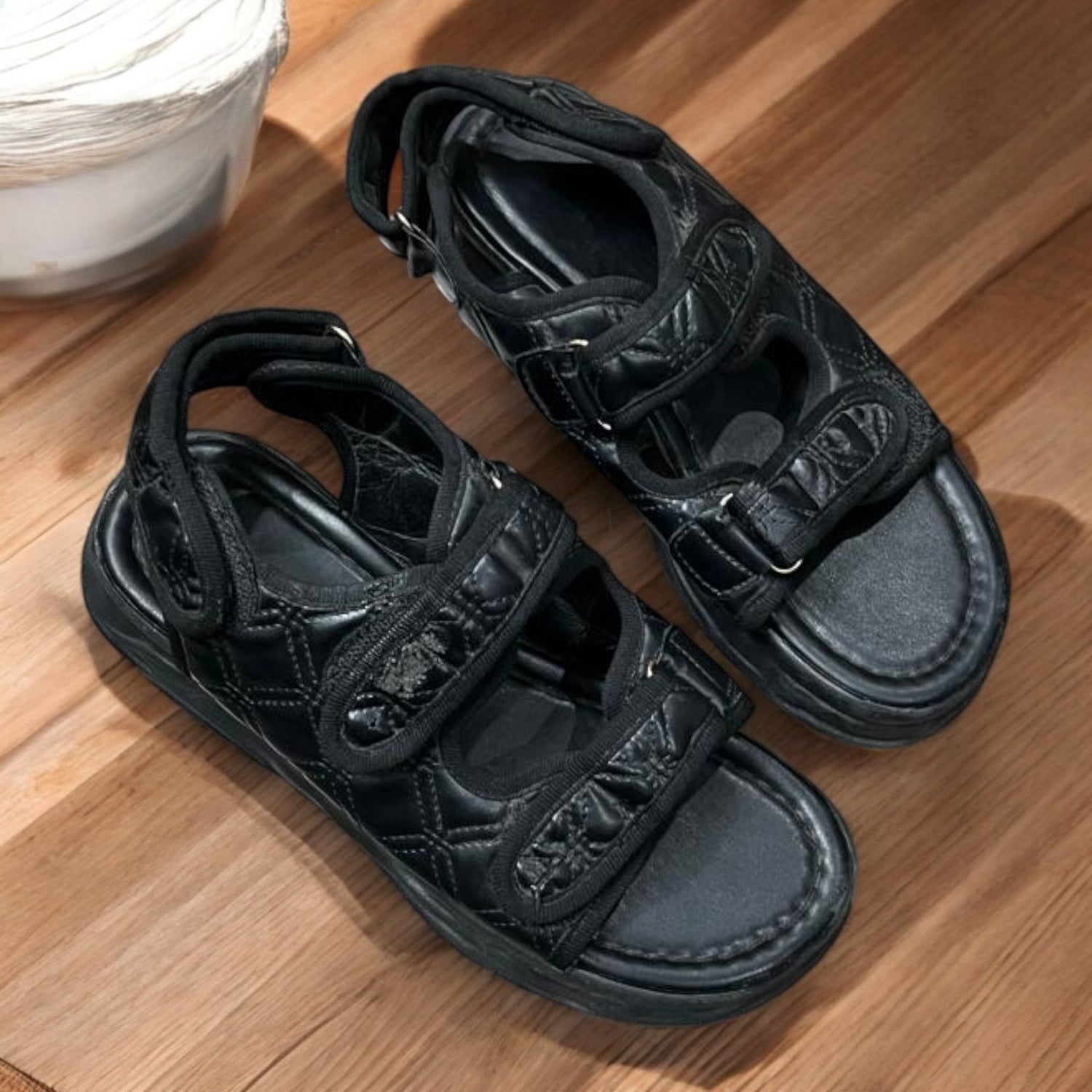 Black comfy sandal