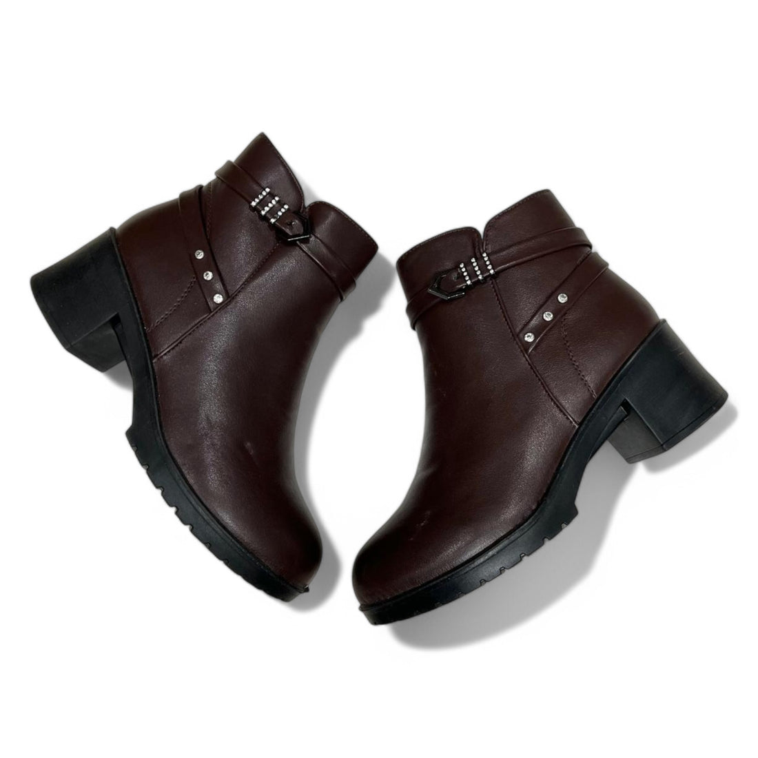 Brown long shoes