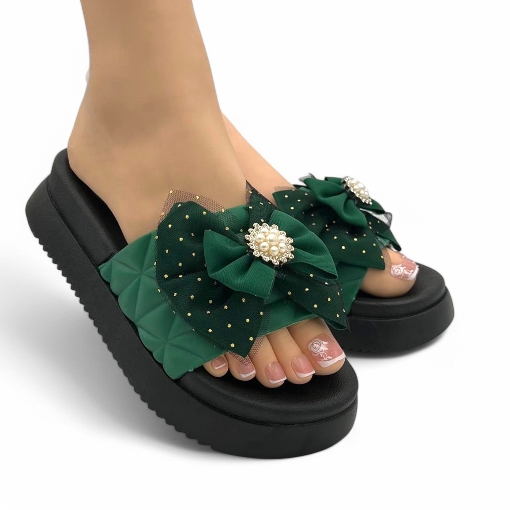 Perlisa bow slipper