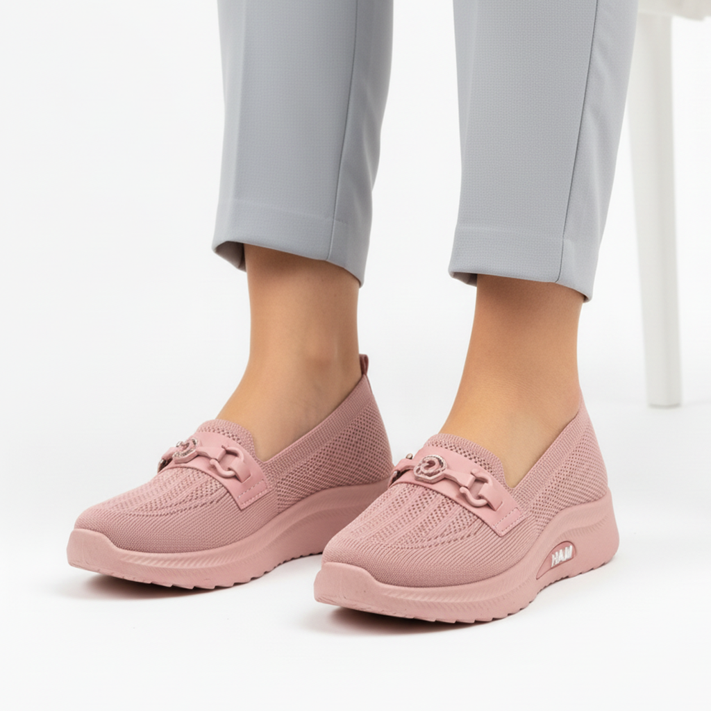 High sole mesh shoes