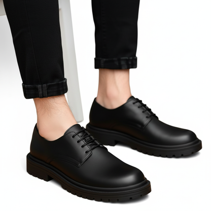 Men leather laces shoes