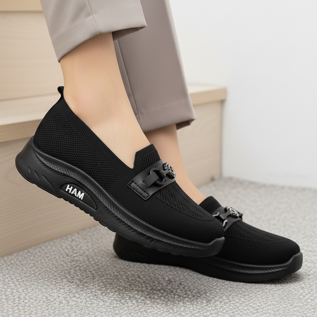 High sole mesh shoes